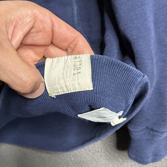 Polo Ralph Lauren Hoodie Mens 4XB Big Blue Sweatshirt Flag Patch Thermal Lined - Picture 11 of 16